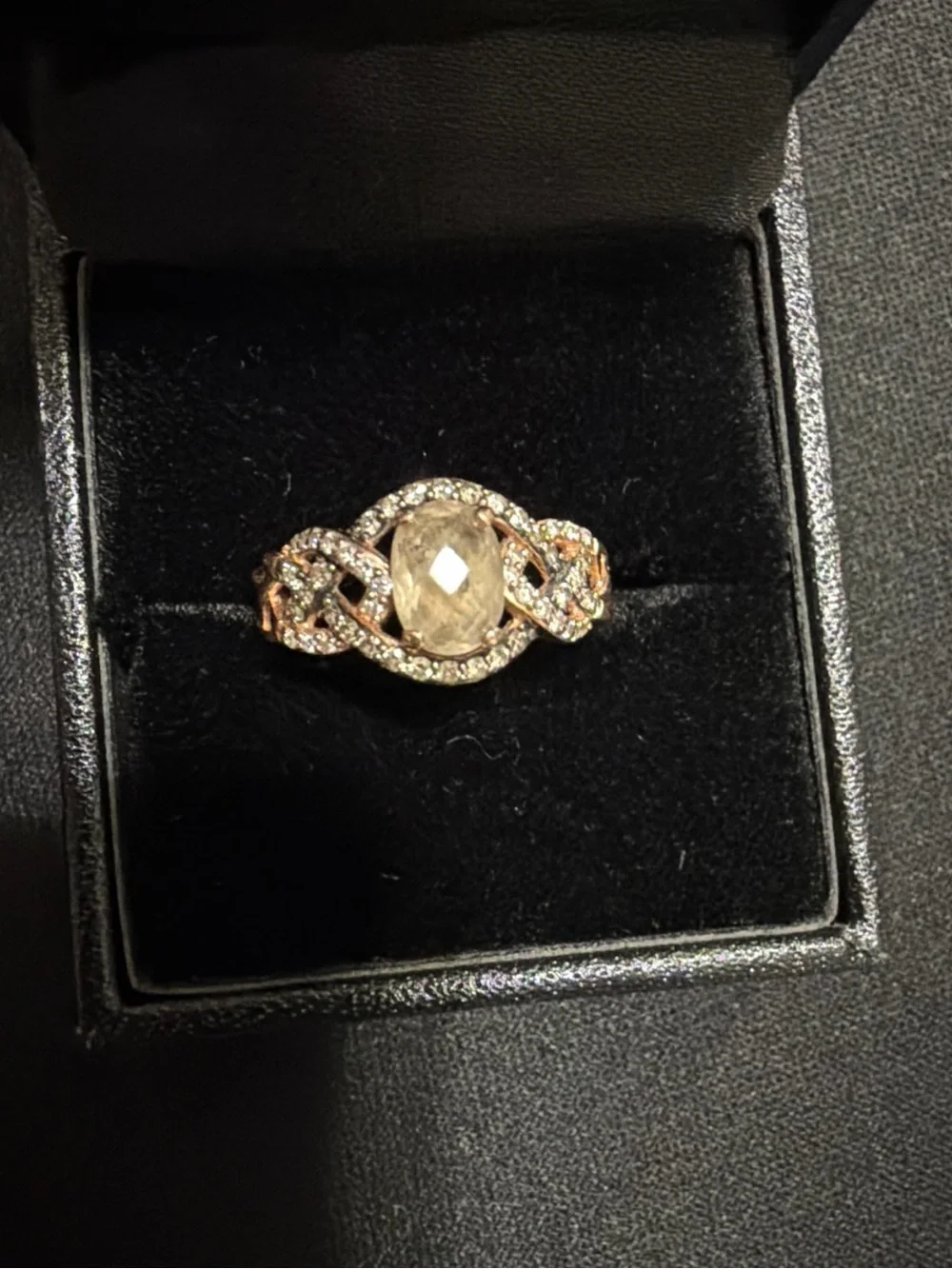 Le Vian 14k Rose Gold Chocolatier Daimond And Quartz Ring